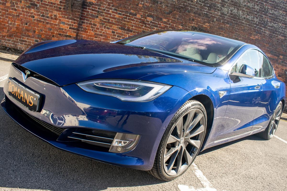 2020 tesla model s blue