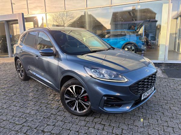 Used 2024 Ford Kuga 2.5 Duratec 14.4kWh ST-Line X Edition SUV 5dr Petrol Plug-in Hybrid CVT Euro 6 (s/s) (225 ps) Chrome Blue at Dinnages