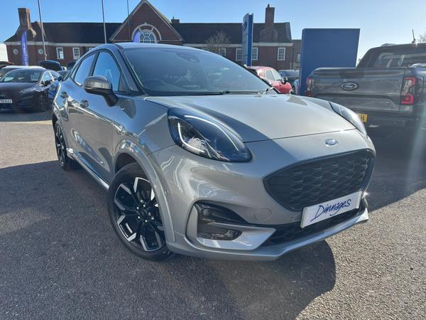 Used 2023 Ford Puma 1.0T EcoBoost MHEV ST-Line X SUV 5dr Petrol Hybrid DCT Euro 6 (s/s) (125 ps) Solar Silver at Dinnages