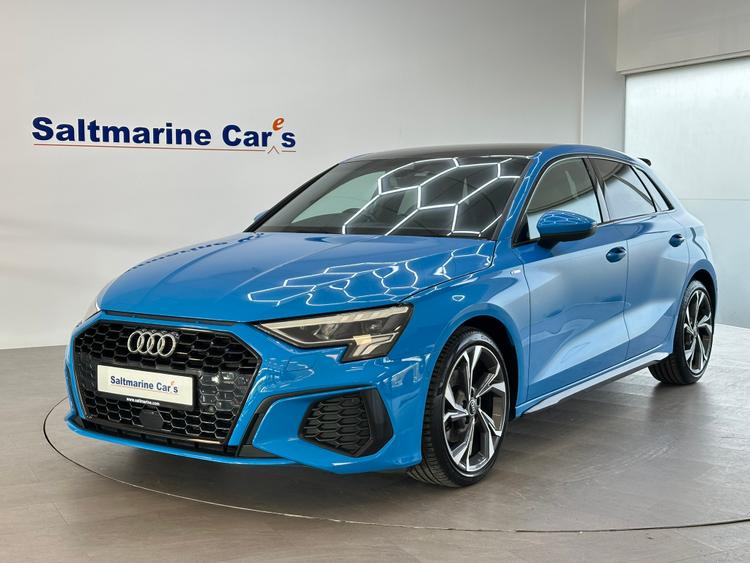 Used 2023 Audi A3 1.0 TFSI 30 S line Sportback 5dr Petrol Manual Euro 6 (s/s) (110 ps) Turbo Blue at #sitename#
