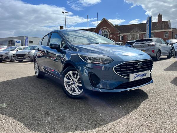 Used 2022 Ford Fiesta 1.0T EcoBoost Titanium Hatchback 5dr Petrol Manual Euro 6 (s/s) (100 ps) Chrome Blue at Dinnages