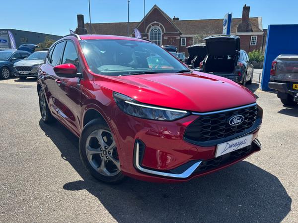Used 2025 Ford Kuga 2.5 Duratec 14.4kWh ST-Line SUV 5dr Petrol Plug-in Hybrid CVT Euro 6 (s/s) (243 ps) Lucid Red at Dinnages