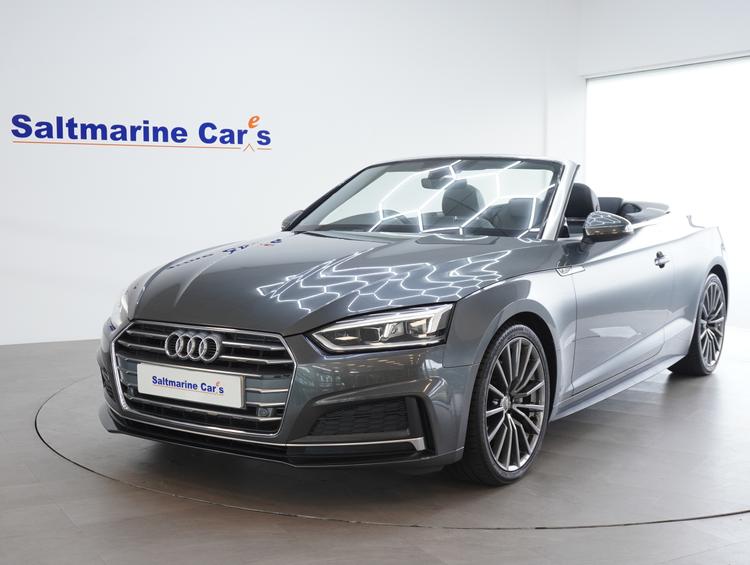 Used 2019 Audi A5 Cabriolet 2.0 TDI 40 S line Convertible 2dr Diesel S Tronic Euro 6 (s/s) (190 ps) Daytona Grey at #sitename#