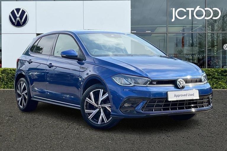 Used 2022 VOLKSWAGEN Polo 1.0 TSI R-Line Hatchback 5dr Petrol Manual Euro 6 (s/s) (95 ps) Blue at JCT600