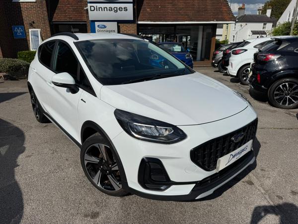 Used 2022 Ford Fiesta 1.0T EcoBoost Active Hatchback 5dr Petrol Manual Euro 6 (s/s) (100 ps) Frozen White at Dinnages
