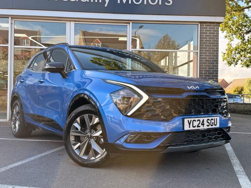 Used 2024 Kia Sportage 1.6 h T-GDi GT-Line SUV 5dr Petrol Hybrid Auto Euro 6 (s/s) (226 bhp) Blue at Piccadilly Motors