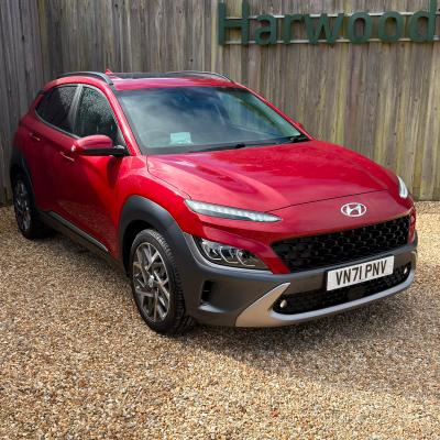 Used 2021 Hyundai KONA 1.6 h-GDi Ultimate SUV 5dr Petrol Hybrid DCT Euro 6 (s/s) (141 ps) at Harwoods Garage