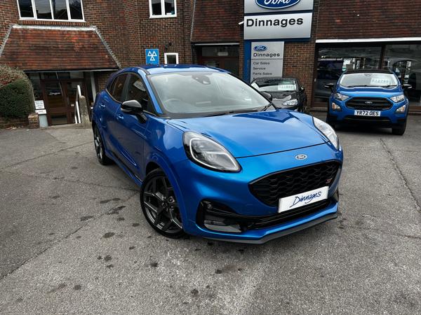 Used 2023 Ford Puma 1.5T EcoBoost ST SUV 5dr Petrol Manual Euro 6 (s/s) (200 ps) Desert Island Blue at Dinnages