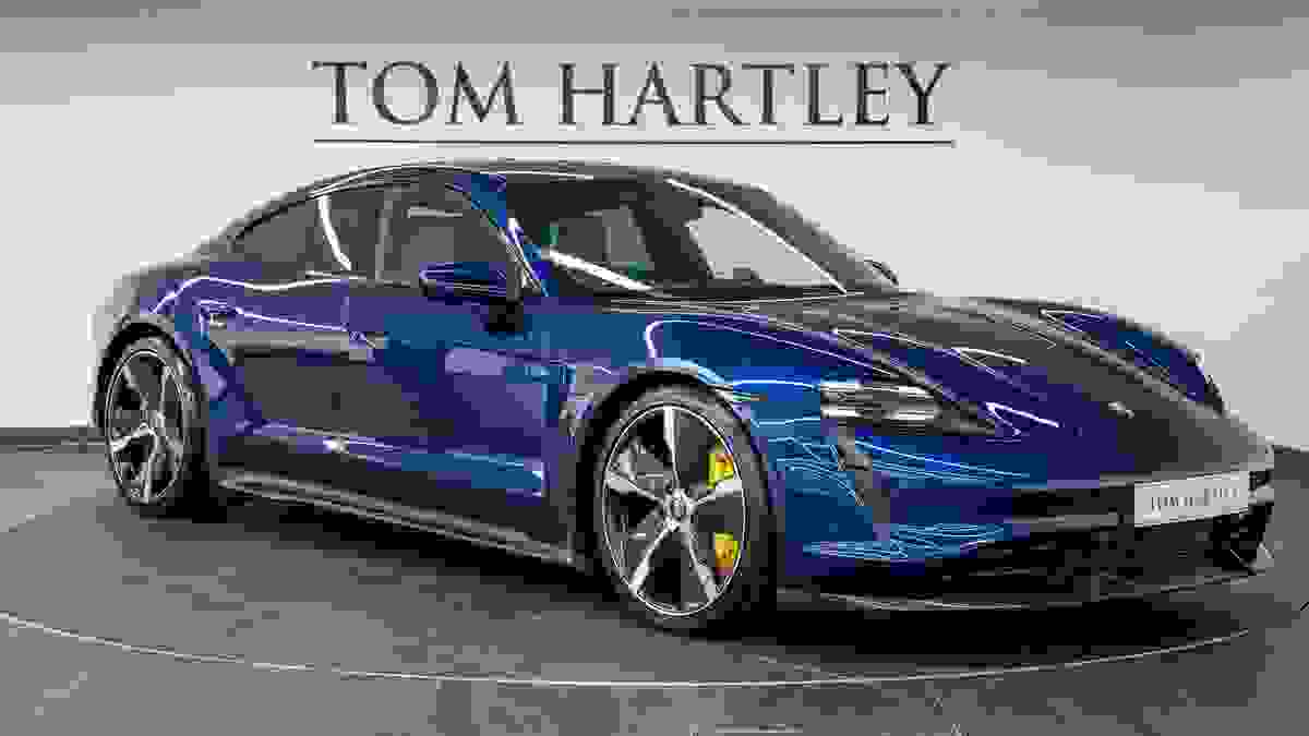 Used 2020 Porsche Taycan Turbo S Gentian Blue at Tom Hartley