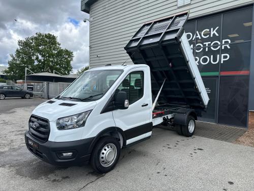 Used 2026 Ford Transit L2 Alloy Tipper, Air Con, Dual Rear Wheel, Big Screen  In Stock, Delivery Miles White at Dack Vans
