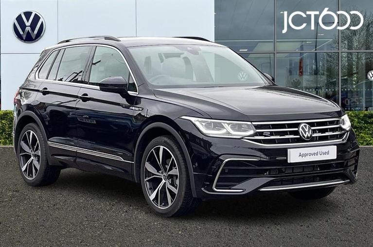 Used 2021 Volkswagen Tiguan 1.5 TSI R-Line SUV 5dr Petrol DSG Euro 6 (s/s) (150 ps) Black at JCT600