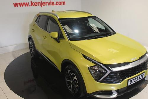 Used 2023 Kia Sportage 1.6 h T-GDi 3 SUV 5dr Petrol Hybrid Auto Euro 6 (s/s) (226 bhp) Yellow at Ken Jervis