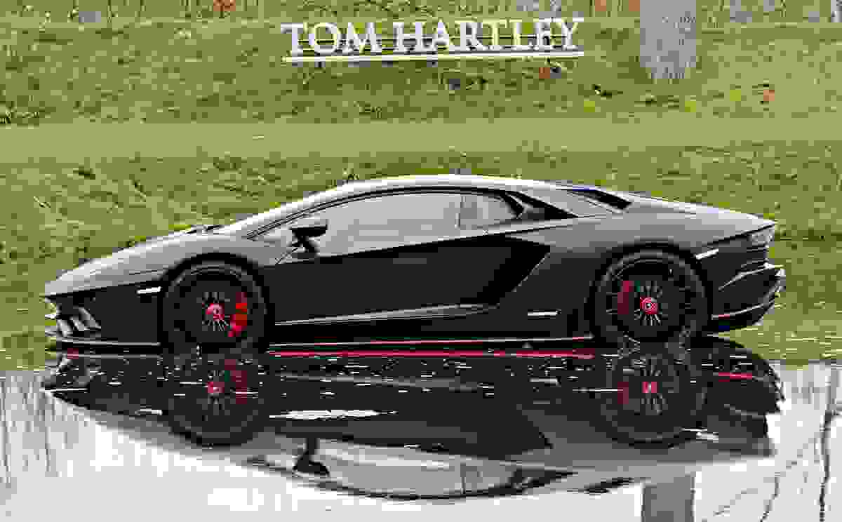 Used 2017 Lamborghini Aventador LP740-4 S Satin Black & Rosso Alala Pinstripes at Tom Hartley