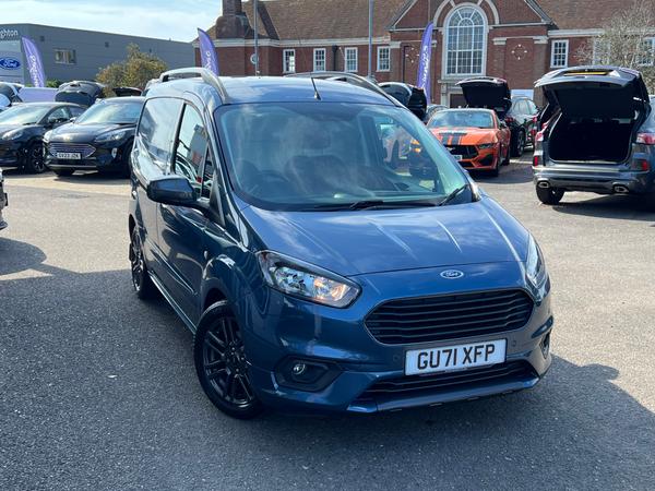 Used 2021 Ford Transit Courier 1.0 EcoBoost Sport Panel Van 5dr Petrol Manual L1 Euro 6 (100 ps) Chrome Blue at Dinnages