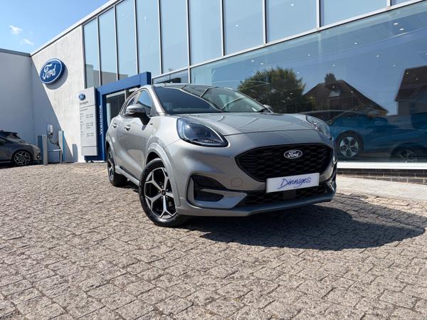Used 2024 Ford Puma 1.0T EcoBoost MHEV ST-Line SUV 5dr Petrol Hybrid Manual Euro 6 (s/s) (125 ps) Silver at Dinnages