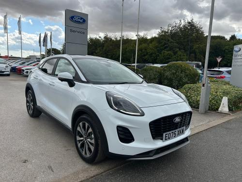Used 2025 Ford Puma 1.0 MHEV TITANIUM MILD HYBRID VERY LOW MILEAGE Frozen White at Lawtons of Tadcaster