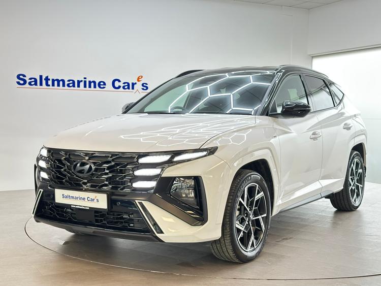 Used 2025 Hyundai TUCSON 1.6 T-GDi 13.8kWh N Line SUV 5dr Petrol Plug-in Hybrid Auto 4WD Euro 6 (s/s) (253 ps) Serenity White at #sitename#