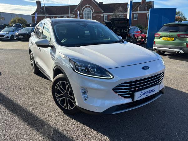 Used 2023 Ford Kuga 1.5T EcoBoost Titanium Edition SUV 5dr Petrol Manual Euro 6 (s/s) (150 ps) White Platinum at Dinnages