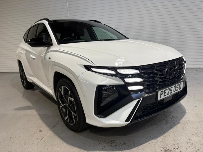 Used 2025 Hyundai Tuscan 1.6 T-GDi N Line S SUV 5dr Petrol Hybrid Auto 4WD Euro 6 (s/s) (215 ps) White at Windsors of Wallasey