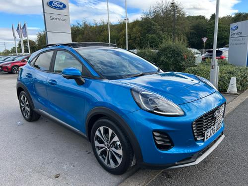 Used 2025 Ford Puma 1.0 MHEV TITANIUM MILD HYBRID VERY LOW MILEAGE Digital Aqua Blue at Lawtons of Tadcaster