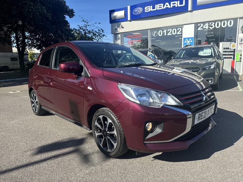 Used 2021 Mitsubishi Mirage 1.2 Design Pro Hatchback 5dr Petrol CVT Euro 6 (s/s) (71 ps) at Poole Subaru