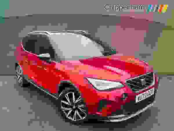 Used 2023 SEAT ARONA 1.0 TSI 110 FR Edition 5dr Metallic - Desire Red with grey roof at Chippenham Motor Company