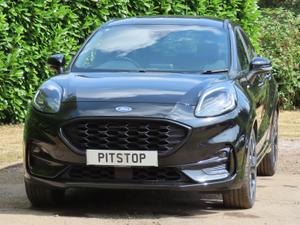 Used 2022 Ford Puma 1.0T EcoBoost MHEV ST-Line X SUV 5dr Petrol Hybrid Manual Euro 6 (s/s) (125 ps) Black metallic at #sitename#