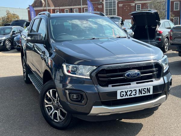 Used 2023 Ford Ranger 2.0 EcoBlue Wildtrak Pickup Double Cab 4dr Diesel Auto 4WD Euro 6 (s/s) (213 ps) Sea Grey at Dinnages