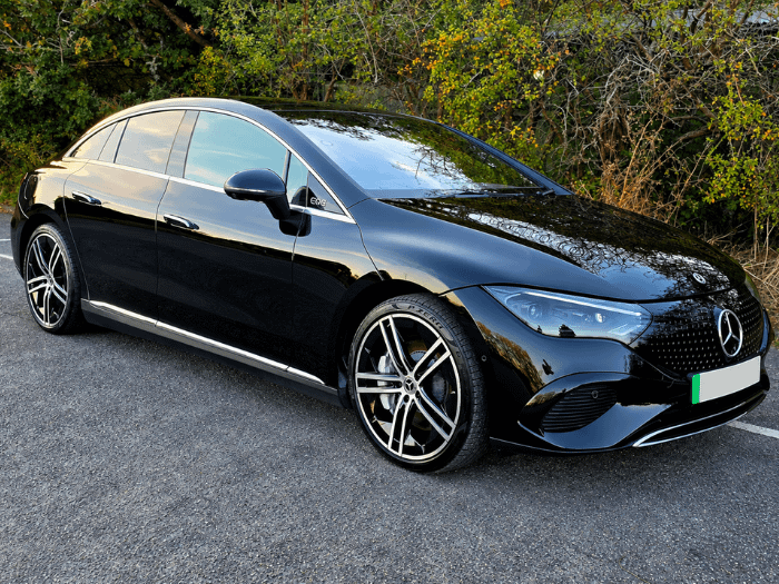 Black Mercedes-Benz EQE Overview Shot