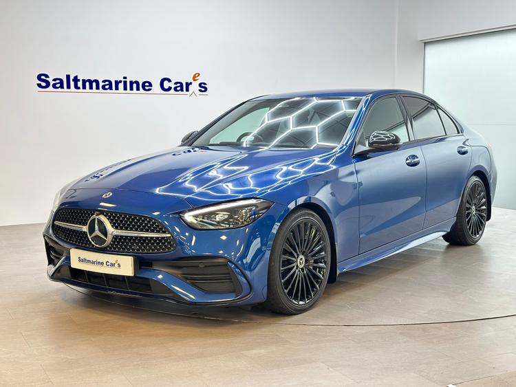 Used 2022 Mercedes-Benz C Class 2.0 C220dh MHEV AMG Line (Premium) Saloon 4dr Diesel Hybrid G-Tronic+ Euro 6 (s/s) (220 ps) Spectral Blue at #sitename#