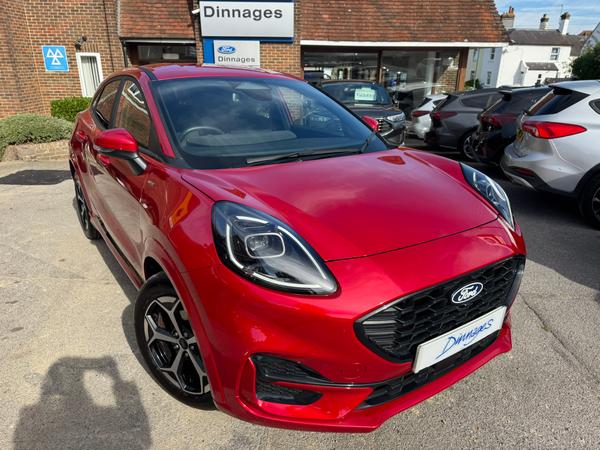 Used 2025 Ford Puma 1.0T EcoBoost MHEV ST-Line SUV 5dr Petrol Hybrid Manual Euro 6 (s/s) (125 ps) Fantastic Red at Dinnages