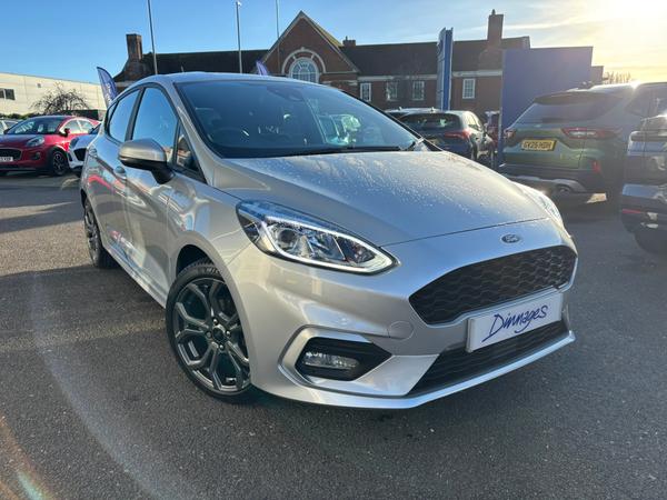 Used 2021 Ford Fiesta 1.0T EcoBoost ST-Line Edition Hatchback 5dr Petrol Manual Euro 6 (s/s) (95 ps) Moondust Silver at Dinnages
