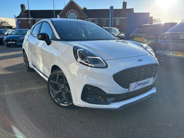 Used 2023 Ford Puma 1.5T EcoBoost ST SUV 5dr Petrol Manual Euro 6 (s/s) (200 ps) Frozen White at Dinnages
