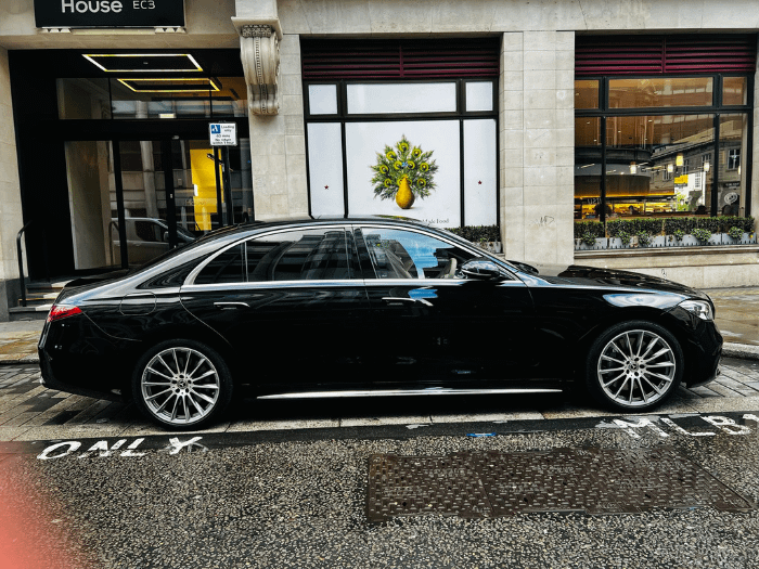 Black Mercedes-Benz S Class Overview Shot