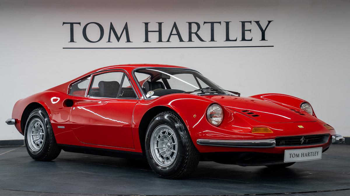Used 1973 Ferrari Dino 246 GT by Scaglietti 'Chairs and Flairs' 1 of 13 UK RHD Rosso Chiaro at Tom Hartley
