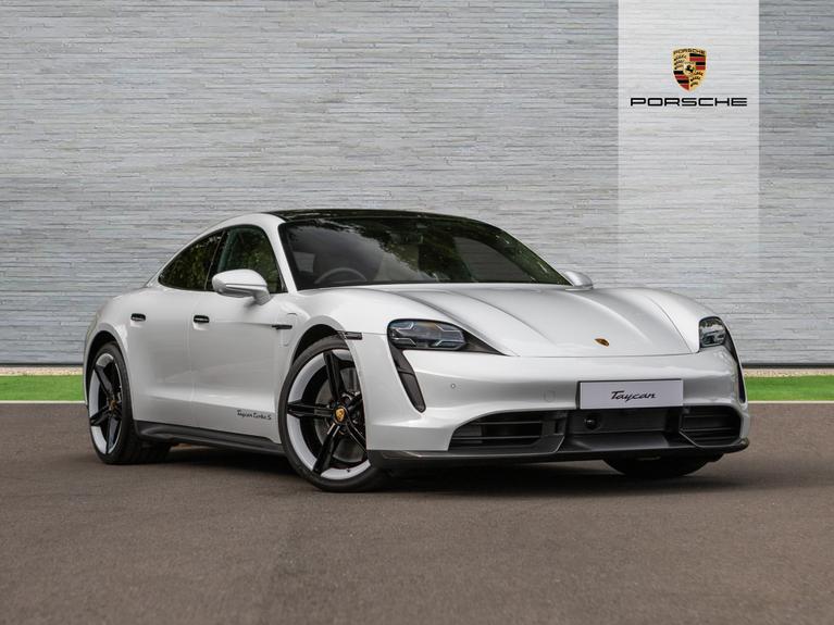 Used 2023 PORSCHE Taycan Performance Plus 93.4kWh Turbo S Saloon 4dr Electric Auto 4WD (11kW Charger) (761 ps) White at JCT600