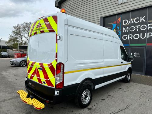 Used 2025 Ford Transit  L3H3 130ps RWD, Utility, Workshop, Civils, Air-Con, Towing axel, Tow bar & Step, Metal Racking ~ at Dack Vans