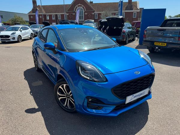 Used 2024 Ford Puma 1.0T EcoBoost MHEV ST-Line SUV 5dr Petrol Hybrid DCT Euro 6 (s/s) (125 ps) Desert Island Blue at Dinnages
