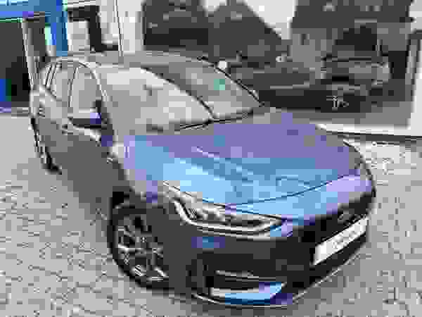 Used 2024 Ford Focus 1.0T EcoBoost MHEV ST-Line Estate 5dr Petrol Hybrid Manual Euro 6 (s/s) (125 ps) Chrome Blue at Dinnages
