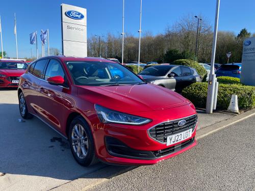 Used 2023 Ford Focus 1.0 MHEV TITANIUM, 5 DOOR, MILD HYBRID PETROL MANUAL 155PS Fantastic Red at Lawtons of Tadcaster