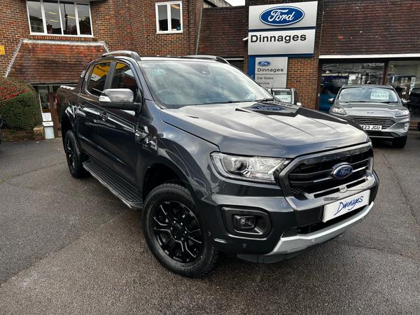 Used 2021 Ford Ranger 2.0 EcoBlue Wildtrak Pickup Double Cab 4dr Diesel Auto 4WD Euro 6 (s/s) (213 ps) Grey at Dinnages