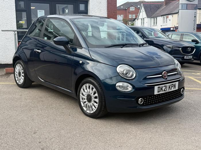 Used 2021 Fiat 500 1.0 MHEV Lounge Hatchback 3dr Petrol Manual Euro 6 (s/s) (70 bhp) Blue at Gravells