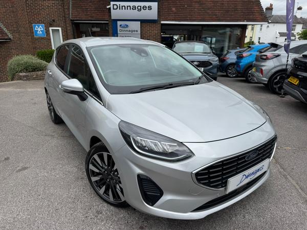 Used 2022 Ford Fiesta 1.0T EcoBoost MHEV Titanium Vignale Hatchback 5dr Petrol Hybrid Manual Euro 6 (s/s) (125 ps) Moondust Silver at Dinnages