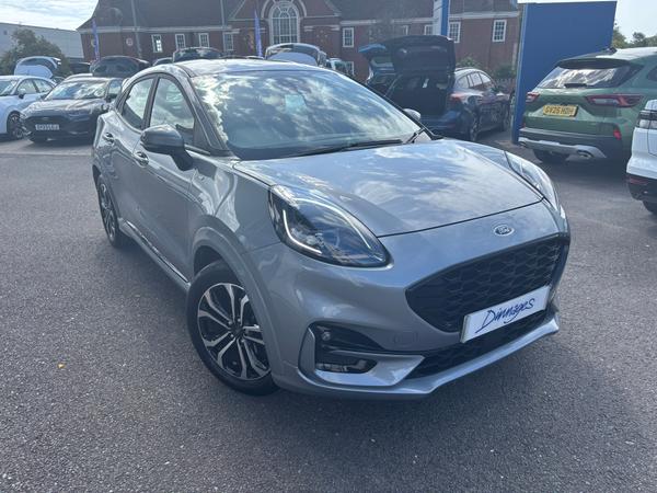 Used 2023 Ford Puma 1.0T EcoBoost MHEV ST-Line SUV 5dr Petrol Hybrid Manual Euro 6 (s/s) (125 ps) Solar Silver at Dinnages