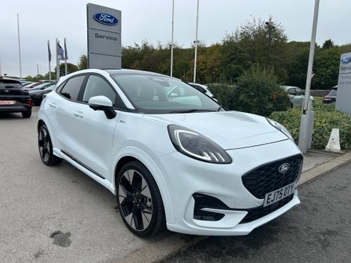 Used 2025 Ford Puma 1.0 MHEV ST-LINE X 155PS MILD HYBRID AUTO LOW MILEAGE MEGA SPEC Frozen White at Lawtons of Tadcaster