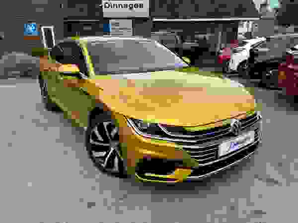 Used 2017 Volkswagen ARTEON R-LINE 2.0 TSI 190PS 5DR FASTBACK DSG AUTO TURMERIC YELLOW at Dinnages