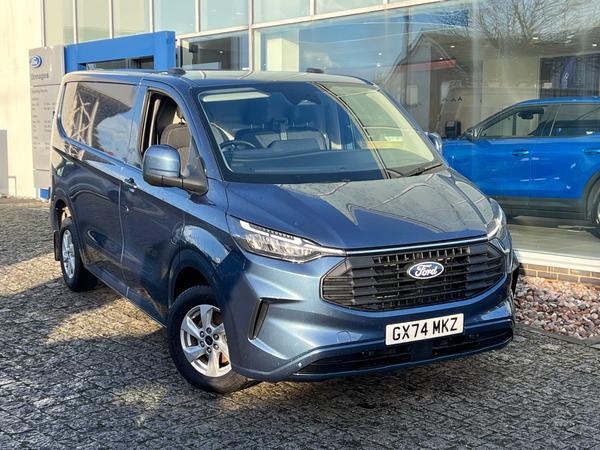 Used 2025 Ford Transit Custom 2.0 280 EcoBlue Limited Panel Van 5dr Diesel Manual L1 H1 Euro 6 (s/s) (136 ps) Blue Metallic at Dinnages