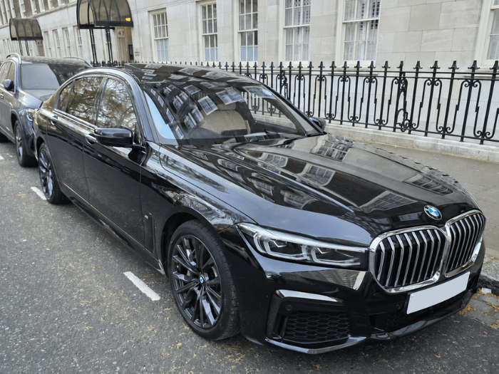 Black BMW 7 Series Overview Shot