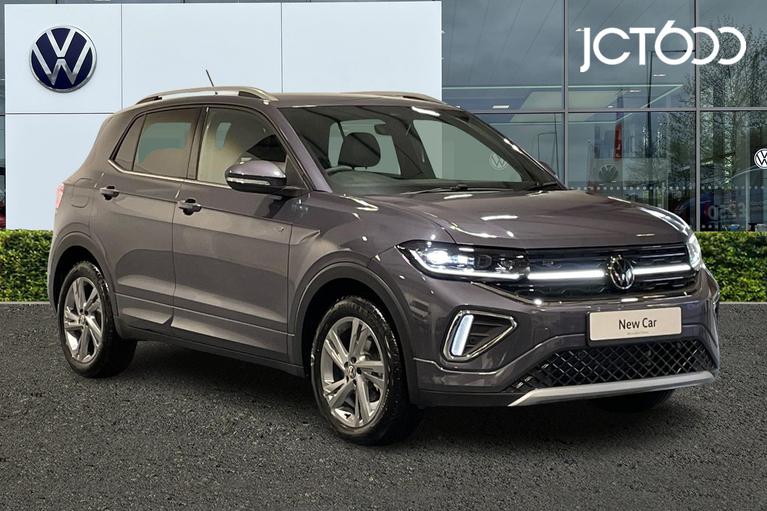 Used ~ VOLKSWAGEN T-Cross R-Line 1.5 TSI 150PS 7-speed DSG 5 Door Smokey Grey Metallic at JCT600