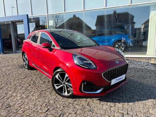 Used 2023 Ford Puma 1.0T EcoBoost MHEV ST-Line Vignale SUV 5dr Petrol Hybrid Manual Euro 6 (s/s) (155 ps) Fantastic Red at Dinnages